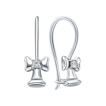 

Silver earrings with cubic zirconium sunlight sample 925