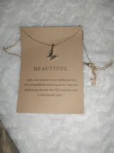 Rinhoo-collar con colgante de color dorado para mujer, mariposa, elefante, Perla de amor, cadena para clavícula, Gargantilla a la moda