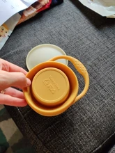 Taza de tentempié de silicona para bebé, contenedor de comida portátil, recipiente para aperitivos, sin BPA, tapa suave de silicona, nuevos colores