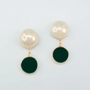 

Earrings jewelery circles (Lock-carnations, jewelery alloy, green) 54467