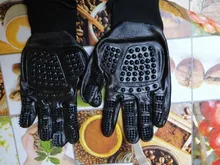 Guantes de goma para aseo de mascotas, para perros, gatos, Limpieza del cabello, peine, cinco dedos, desodorización, suministros de baño