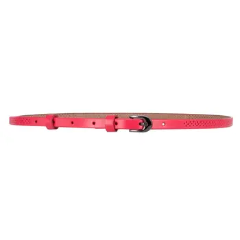 

Women's belt narrow (1 cm, genuine leather, pink) 53037