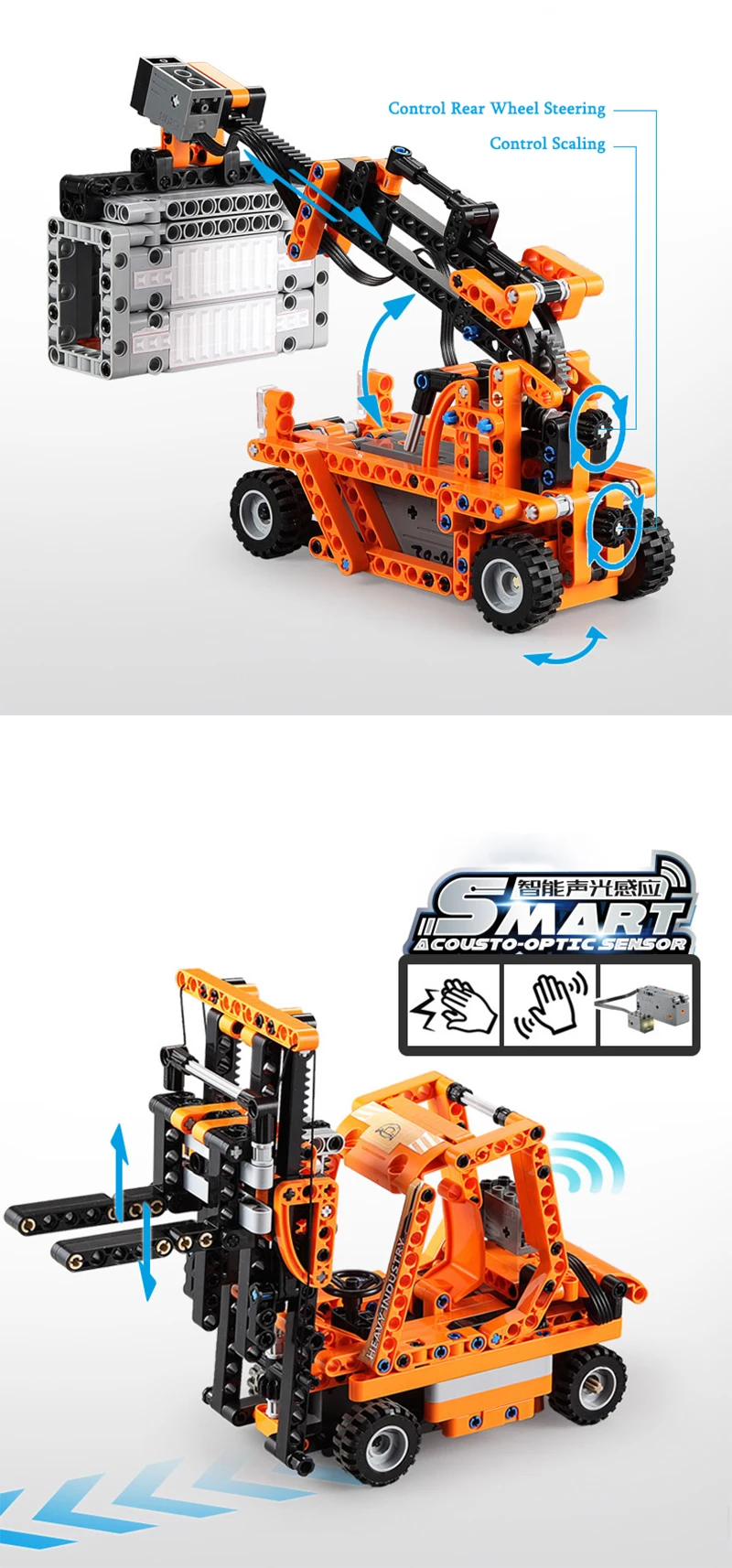 CADA Technic 10 в 1 Механическая Рабочая лаборатория строительные блоки технические кирпичи с функцией питания игрушки для детей Подарки