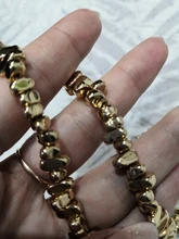 Cuentas chapadas en oro KC, material de cuentas hechas a mano, DIY, pulsera, pendientes, 1 Uds.