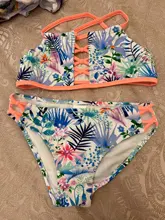 Bañadores Niña juegos de Bikini cabestro estampado 2 piezas trajes de baño chica traje de baño niños Bikini estilo Tankini trajes de baño traje de baño Niña Biquini