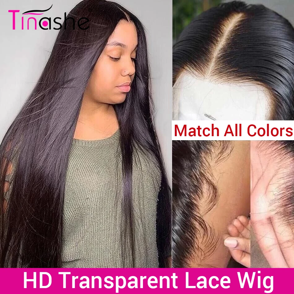 Tinashe Transparent Lace Wig 13x6 Lace Front Human Hair Wigs For Women 30 Inch Bone Straight Lace Front Wig HD Lace Frontal Wig