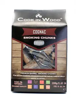 

BBQ accessories wood shavings to smoke cooking BBQ pieces oak chips cognac flavor 1,2 KG