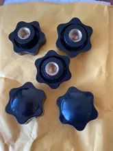 Tuercas de apriete Manual M4 M5 M6, M8, M10, M12, rosca mecánica negra, sujeción de tuercas, perilla, 5 uds.