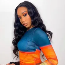 Body Wave-pelucas de encaje con cierre para mujer, pelucas de cabello humano ondulado peruano, ISEE Hair 180% de densidad, pelucas de cabello humano con cierre de encaje