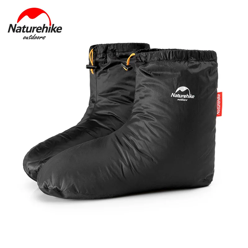 Naturehike 90% White Goose 700FP Down Foot Cover Camping Shoe Cover Waterproof Windproof Indoor Keep Warm Winter Men Women down foot cover