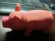 1Pc Cute Rubber Sound Pig Grunting Squeak Latex Pet Chew Toys for Dog Squeaker Chew Training