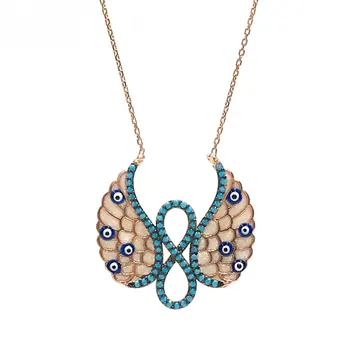 

Amazon Angel Wing Infinity Silver Necklace