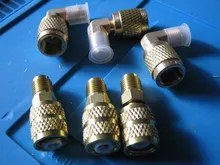Adaptador a manguera de carga de 5/16 , bomba R410A de latón para Mini aires acondicionados refrigerantes HVAC de 1/4, piezas de herramientas eléctricas R410, HOWHI