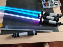 2 sables láser de juguete con sonido y luz parpadeante para niño, Conjunto de 2 espadas láser para juego, regalo para niños