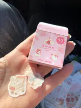 45 unids/pack de Fox zorro lindo y Hojas de arce de la etiqueta engomada de papel artesanías adhesivas palo etiqueta de la computadora portátil DIY decoración niños regalo de papelería