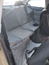 DEKO-Protector para asiento de coche para perros, hamaca de transporte con visión de malla para mascotas, Protector de seguridad, alfombrilla para asiento trasero de coche con cremallera y bolsillo para viaje