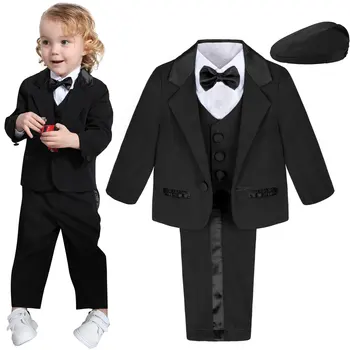 Baby Boy Black Tuxedo Set 1