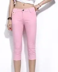 ZOUDKY Summer Women Casual Capris Jeans Trousers Female Stretch KM567 ZOUDKY Summer Women Casual Capris Jeans Trousers Female Stretch KM567