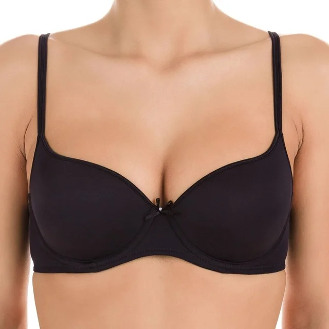 Selene Carolina underwired bra cup B smooth fine filled microfiber  Balconette neckline soft and comfortable adjustable straps - AliExpress