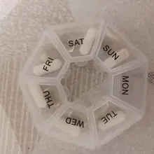 Medicine-Box Storage-Cases Pills-Organizer Jewelry Vitamin Food-Grade Round Plastic 7-Days