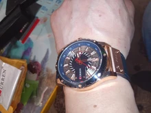 CURREN-Reloj de pulsera de cuero de moda para hombre, cronógrafo de cuarzo, luminoso, elegante