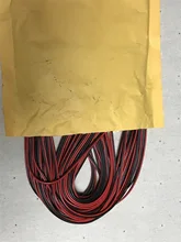 Black Wire Cord Extend Led-Strip Electrical-Wire Tinned Cable Red Copper 20-Meters Awg-22