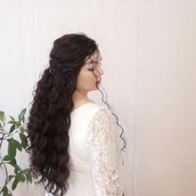 Saisity-extensiones de cabello trenzado de 22 pulgadas, mechones de pelo sintético ombré con ondas al agua de ganchillo, color rubio oscuro, 80 g/paquete, 1 ud.