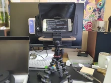 Soporte de teléfono y grabadora DSLR, Mini Teleprompter portátil con Control remoto