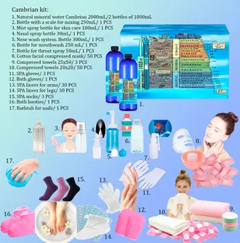 

Cambrian Skin Care Kit Home Spa Treatments Mineral Water High in Minerals and Salts