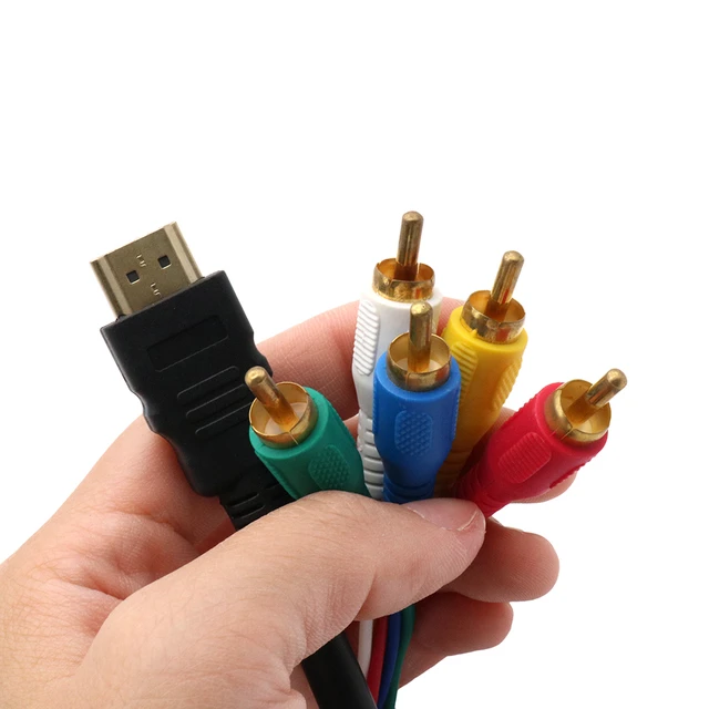 HDMI to RCA Cable 1.5 HDMI Male to 3RCA AV Composite Male