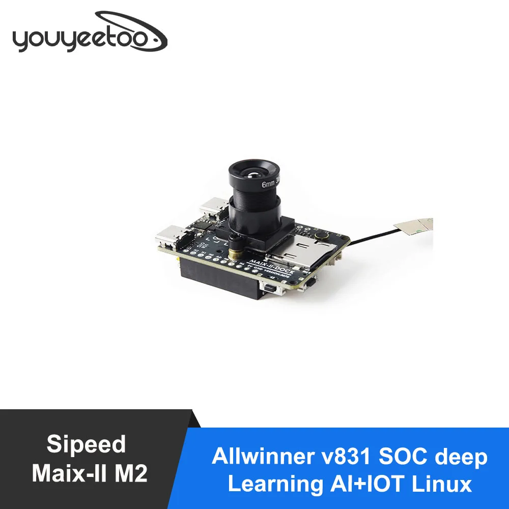 Док-станция Sipeed Maix-II M2, Allwinner v831 SOC, глубокое обучение, ии + IOT Linux, 1080p, визуальная демонстрационная плата