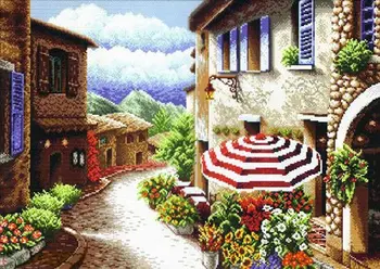 

Аж-324 painting with rhinestones 55*75 cm 'Italian улочка'