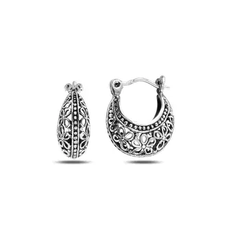 

Angemiel 925 Silver Patterned Bag Earrings