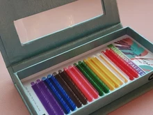 DeceMars-Extensión de pestañas de colores, 16 líneas, una bandeja, colores mezclados, para uso en salón, extensiones de pestañas, rizos JBCD