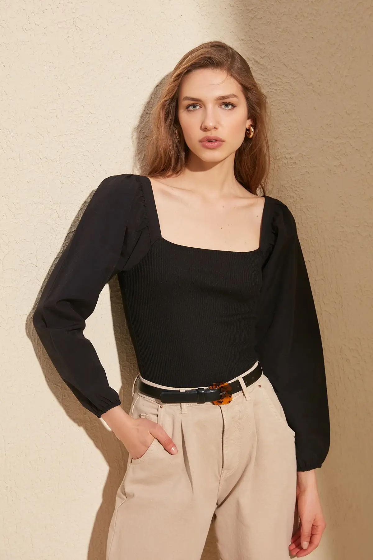Trendyol Woven Detailed Knitted Blouse TWOSS20BZ0227