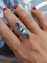 Clásico de moda de anillo de boda azul exquisito anillo de circón para mujer 2020 nueva moda joyería de la boda de regalo de Año Nuevo