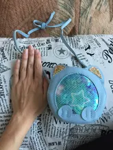 Bolso cruzado de lentejuelas para niños y bebés, monedero pequeño de piel sintética con diseño de gato bonito