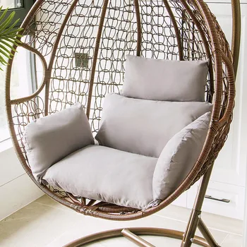

Soft Hanging Hammock Basket Back Pad with Zipper Rocking Swing Chair Seat Cushion Balcony Garden Patio Cushioning (No Chair)