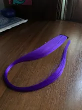 Lupu-hebras sintéticas de pelo de 22 pulgadas para niña, horquillas, extensión de cabello largo y liso, Clip de pelo colorido, cabello arcoíris Natural