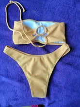 2021 sólido Bikini brasileño traje de baño Bikini Sexy de dos piezas tubo Top traje de baño mujer bañista traje de baño Bikini 1224