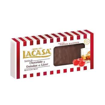 

Chocolate and cherry liqueur nougat