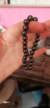Pulsera de Metal elástica para hombre y mujer, brazalete redondo de piedra natural negra para la pérdida de peso, terapia magnética, hematita, moda