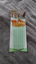 12 Uds Set de pinceles y brochas de artista acuarela pelo nailon pintura al óleo de acrílico de