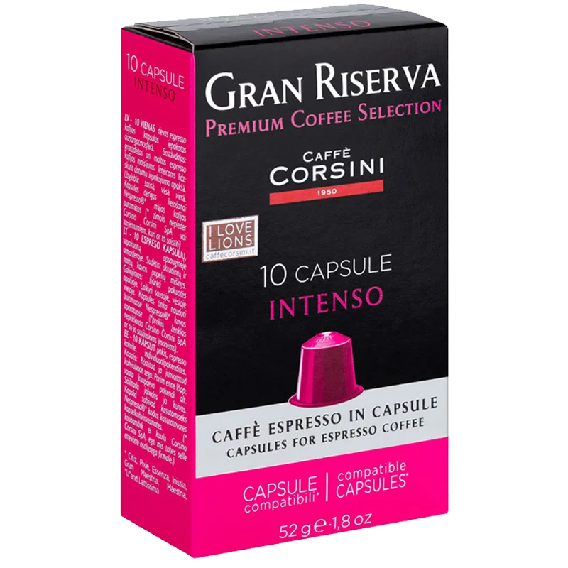 Coffee capsules Nespresso®Caffe Corsini Gran Riserva intenso 52g (10x5.2g)