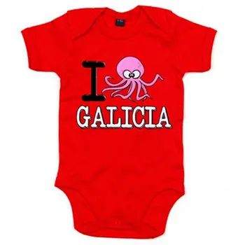 

Baby bodysuit I Love Galicia Galician octopus