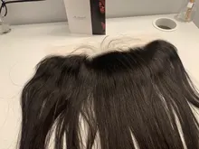 Bundle Frontal Lace Human-Hair Transparent Straight Brazilian Ali with 13x4