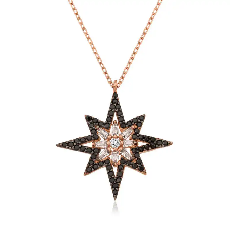 

Silver Pole Star Lady 'S Necklace