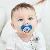 MIYOCAR blue Bling evil eye pacifier and clip set pacifier chain holder bling colorful lovely evil eye pacifier AEYE-C