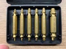 Juego de Brocas HSS, herramientas de extracción de tornillo de cabeza rota, juego de 6 piezas