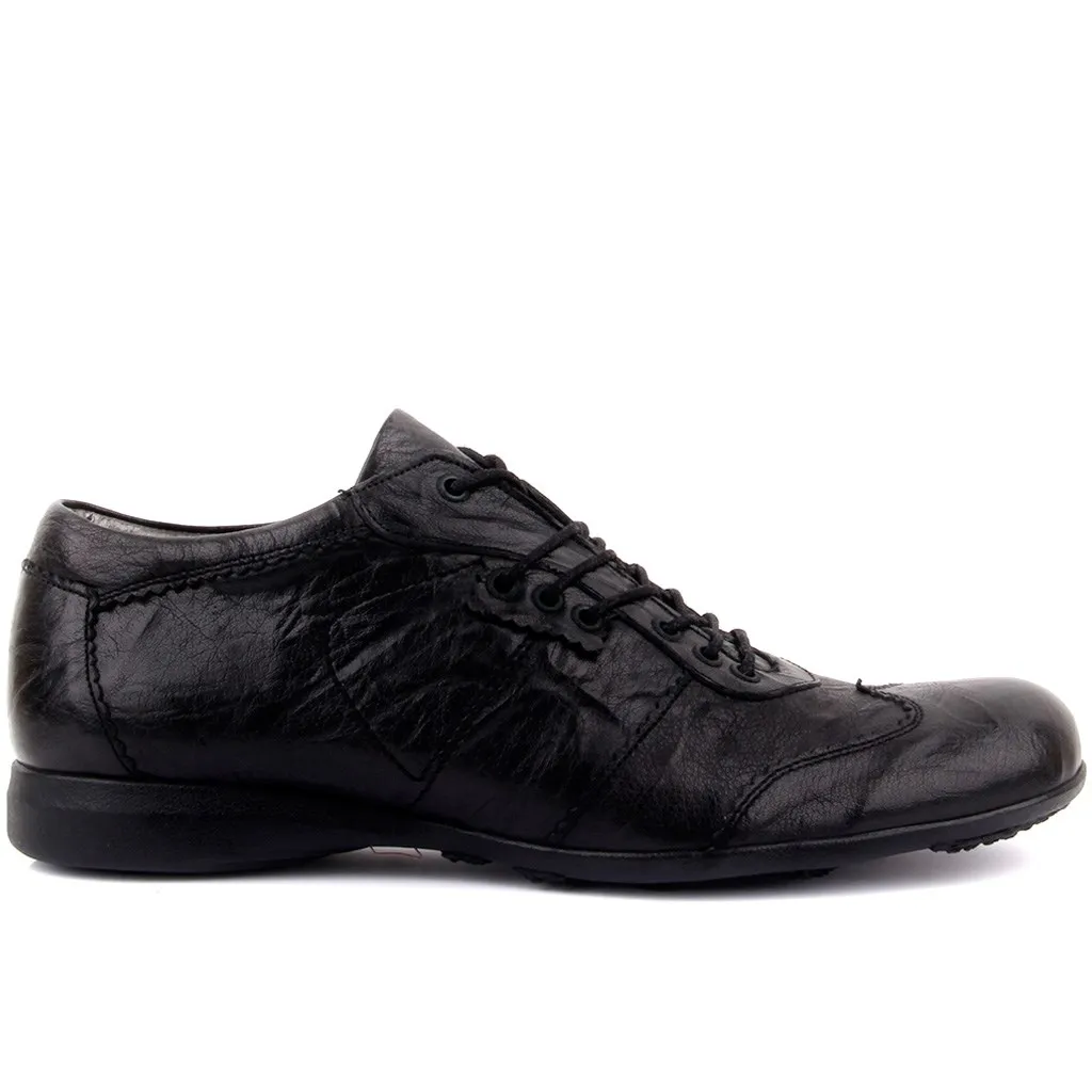 

Sail-Lakers Black Leather Men 'S Casual Shoes